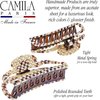 Camila Paris CP3594 French Hair Clip for Women Thick Hair for Long Curly Wavy Hair, Handmade Damier, Girls Hair Claw Clips, Styling Big Claw Clip for Thick Hair, Strong Hold Grip Made in France