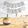 Senior 2025 Volleyball Banner, Volleyball Graduation Party Decoration Volleyball Senior Night Banner for High School College Graduation Sport Theme Party Supplies