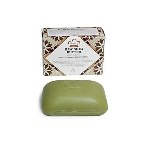 Bar Soap Raw Shea Butter, 5 oz Bar (4 Pack) by Nubian Heritage