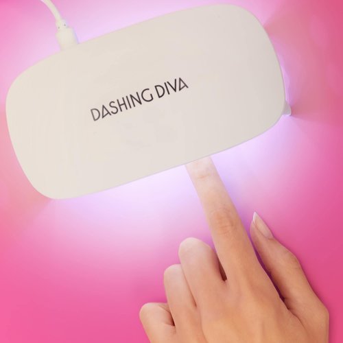 Dashing Diva Mini LED Gel Nail Lamp - Compact and Portable LED Nail Light for Gel Nails - Universal USB LED Lamp for Curing Semicured Nails & All Gel Nail Products - Includes Nail Light and USB Cord