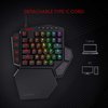 Redragon K585 DITI One-Handed RGB Mechanical Gaming Keyboard, 42 Keys Type-C Professional Gaming Keypad w/Upgraded Hot-Swappable Socket, 7 Onboard Macro Keys & Detachable Wrist Rest