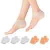 MADHOLLY 5 Pairs Silicone Heel Protectors- Breathable Heel Gel Heel Cushions for Cracked Heel- Heel Cups Heel Cover for Heel Repair Women Men