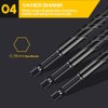 Mgtgbao Concrete Drill Bit Set, 10pcs Masonry Drill Bits Set Carbide Tip for Glass, Brick, Tile, Concrete, Plastic and Wood with Size 3/16” (5mm),1/4” (6mm), 5/16” (8mm),3/8” (10mm), 1/2” (12mm).