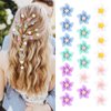 Paderison 20Pcs Flower Clips Purple Hair Accessories for Girls Rapunzel Hair Flowers floral hair pins Small Flower Hair Clips Braided Hair Clips Toddler Girl Hair Clips Flower Girl Wedding(Color)