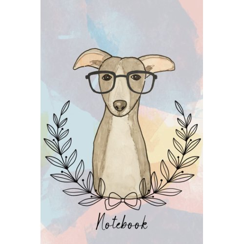 The Cute Boss Dog Notebook: 6x9 inches 120 college ruled blank pages for note taking.: Cute composition notebook with puppy design, for kids, teens and adults. Minimalist watercolor cover.