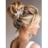 Yean Starfish Wedding Hair Clip Silver Beach Bridal Hair Accessories Pearl SeaShell Hair Piece for Women and Girls