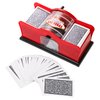 Frcctre Manual Card Shuffler 2 Deck with Hand Crank, Card Shuffler for Blackjack, UNO, Poker, Playing Card Dealer Machine Manual Card Mixer Casino Card Shufflers for Home Card Game Party Club Game