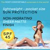 Surface Mineral Face Sunscreen Stick, Water Resistant, UVA/UVB Broad Spectrum, Fast Drying Protection, PABA Free - SPF 45 - TINTED (2 Pack)