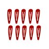Motanar 50 Pack of Snap Hair Clips Hair Barrettes for Kids, Girls and Women, 50 mm (Red)