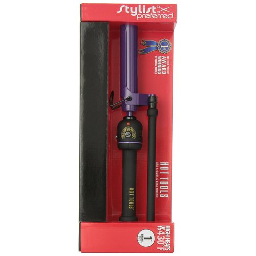 HOT TOOLS 2108 Nano Ceramic Marcel Curling Iron, Black/Purple, 1 Inch