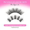 Lash Clusters DIY Eyelash Extensions 154 Clusters Lashes D Curl 0.07 Natural Individual Lash Extensions Mixed Tray False Eyelashes Soft & Strong Thin Band DIY at Home (F20+F21-0.07D, 8-16mm)
