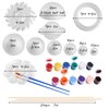 FFchuanhe 72 Pcs Solar System Model Foam Balls Kit Includes Mixed Sizes Craft Foam Bamboo Sticks Color Pigments Paint Tray Palettes Picture Plate Painting Brushes for School Science Projects