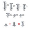 160 Pcs Chicago Screws and Extention Posts, Chicago Scrapbook Extension Posts and Screws, M4 M5 Photo Albums Book Phillips Binding Screws and Posts for Leather Saddles Purses Belt Scrapbook