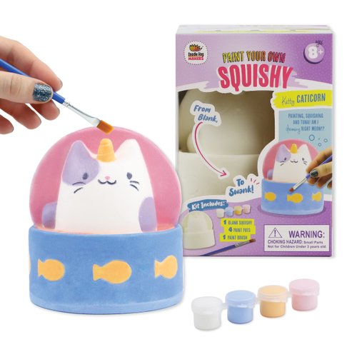 DOODLE HOG Caticorn Squishy Painting Kit - Squishy Toys for Kids, Squishies for Kids - Slow Rise Squishy Animals - Ideal Arts and Crafts, Gifts for 8-12, Girls & Boys, Easter Basket Stuffers