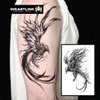 INKARTLINK Temporary Tattoos, Semi Permanent Tattoos Adult Art Designs Waterproof Temporary Tattoos Party Favors Tattoo Stickers Realistic, No Adhesive, Lasts 1-2 Weeks (Roc bird)