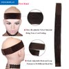 TOBBST Wig Grip Headbands for Women,2 Pieces Adjustable wig grip band for lace front,No Slip Wig Scarf Hat Grip Wig Band (Dark Brown)