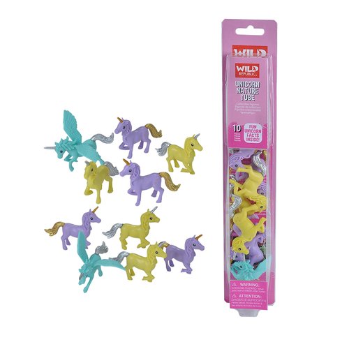 Wild Republic Unicorn Nature Tube, Unicorn Gifts, Fantasy Figures, Unicorn Toys, Kids Gifts, 10-Pieces