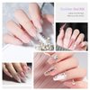 Morovan Builder Nail Gel for Nails 3 colors 1oz LED/U V Gels Clear Pink White Strengthen Nail Extension Gel Nail Art Manicure Set with Nail Forms