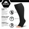 Mojo Compression Socks for Women and Men 20-30 mmHg - Open Toe Medical Compression Stockings for Bariatric Surgery Recovery, Swelling, Lymphedema - Black, Medium - AB211