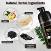 Black Hair Dye Shampoo 3 in 1 Champu Para Canas for Gray Hair Coverage, Natural and Herbal Color Shampoo for Women