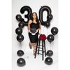 Black Number 3 Balloon 40 Inch, 3 Balloon Number, 3rd Birthday Decorations, Black Party Supplies for Boys Girls