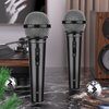 Facmogu 2PCS Fake Microphone Prop, Plastic Prop Microphone for Kids, Fake Pretend Play Microphone Toy for Karaoke Costume, Kids Mic Props for Halloween Christmas Cosplay Music Birthday Party Favors