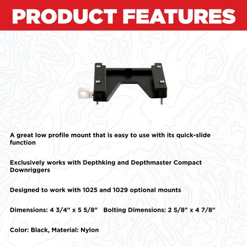 Scotty #1010 Mounting Bracket for Model 1050 & 1060 Scotty Downriggers