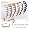 6PCS Plastic Headbands for Women Non Slip Wavy Headband with Teeth Thin Headbands for Girls Hair Comb Headband Hair Accessories for Women Christmas Gifts