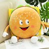Zazzer Hamburger Bread Plush Toy,11.8" Fun Food Plush Pillow,Cute Food Stuffed Animal Toy,Kawaii Room Decor Holiday Birthday Gift for Kids Boys Girls (G)