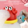 Bath Toys Crab Bubble Machine Bath Toy with 2 Attachments for Making Lots of Bubble, Bath Toys for Kids Ages 1-3 Experience The Fun of Bathing, No Battery Required