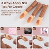 Acrylic Nail Practice Finger Kit, BORNBYME Acrylic Nail Training with 1 Base Stand, 3 Adjustable Fake Fingers, 100 Brown Nail Tips, Movable Training Nail Practice for Nail Beginner…