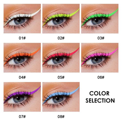 Eyret Purple Liquid Eyeliner Colorful Eyeliners Waterproof Eyeliner Neon Makeup Cosmetic for Women and Girls