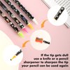 Telooco 4Pcs Rhinestone Picker Tool Self Adhesive Wax Pencil Diamond Art Tools Rhinestone Applicator Nail Point Drill Pen Resin Picker Dotting for Nail Art DIY with Pencil Sharpener