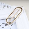 Iaceble Minimalist Oval Hair Clip Hairpin Gold Oval Circle Hairclips Metal Geometric Hairpin Barrette French Ponytail Holder Hair Clips Decorative Hair Accessories for Women and Girls Headdress