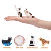 Toymany 8PCS Realistic Cat Figurines, Educational Cat Figures Toy Set, Kitten Easter Eggs Cat Cake Topper Christmas Birthday Gift for Kids Boys Girls Children