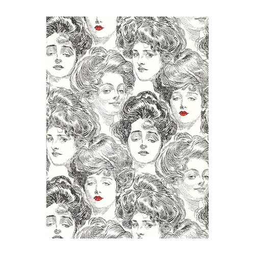 RoomMates York Wallcoverings Wall in a Box Pucker Up Buttercup Removable Wallpaper, Black, White, Red
