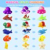 Color Changing No Hole Bath Toys for Kids Toddlers with Drying Bag, Bath Toys for Kids Ages 1-3 4-8, Bath Toys Toddler 2-4 Sea Creatures Kids Bath Toys Bathtub Toys Water Toys Sea Animal Toys