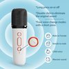 Mini Karaoke Machine for Kids,Portable Bluetooth Speaker with Wireless Microphone for Kids Toddler,Gifts for Girls and Boys Birthday (Pink 2 mic) (White 2 mic)