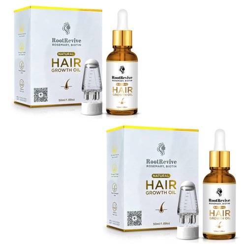 Rosemary and Biotin Hair Oil for Hair Growth 2 Pack Suitable for All Hair Types • Strengthening Serum for Thinning Dry Damaged Hair Ingrown Regrowth • Loss Treatment for Women Men (Pair)