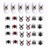 24 Pcs 3D Halloween Spider Nail Art Charms Crystals Diamonds Rhinestones, Metal Alloy Gothic Black Red Gems Nail Accessories for Women Nail Art Decoration Craft Jewelry DIY(6 Styles)