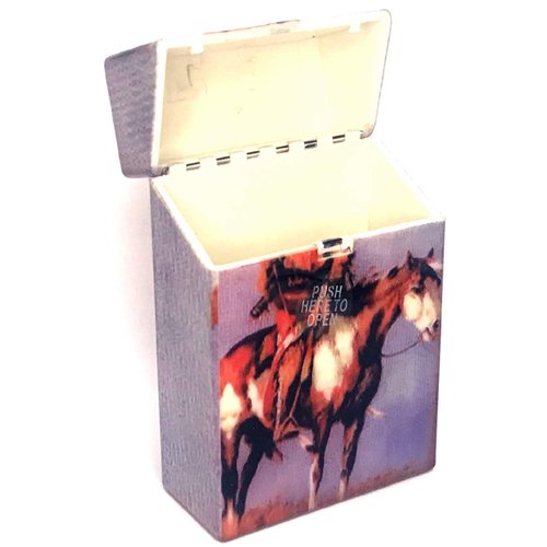 HHB Eclipse Assorted Native American Indian Designs Crushproof Plastic Cigarette Case, Kings, 3116IN-1 (2)