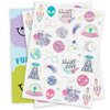 xo, Fetti Space + Planets Glow in Dark Temporary Tattoos for Kids - 50 pcs | Alien Birthday Party Supplies, Astronaut Favors + Rocket ship Decorations