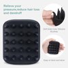LORSEX Shampoo Brush Scalp Massager, Soft Silicone Scalp Care Hair Brush for Wet Dry Hair, Scalp Scrubber for Women Men Kids (Black)