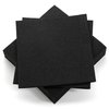 AH AMERICAN HOMESTEAD Cocktail Napkins-Disposable Beverage/Bar Napkins-Black Linen-Like Square Napkins-Eco-Friendly & Compostable-Everyday Use, Party or Wedding 4.75inch x 4.75inch (100 Count, Black)