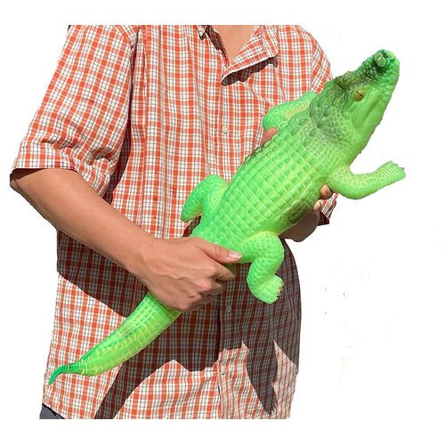 1 Jumbo 12" Grow a Gator in Water - Add Water and it Grows up to 3ft - Alligator Crocodile Critter Toy - Gift - Fun Science Expanding Novelty Magic Absorbent Polymer Toy (Random Color)