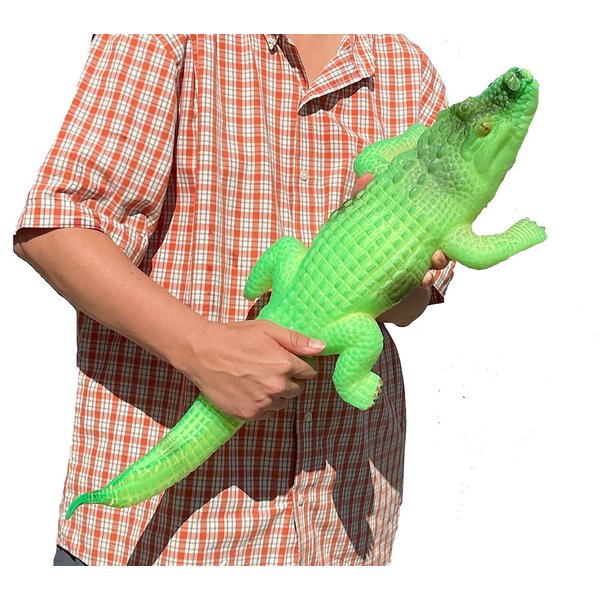 1 Jumbo 12" Grow a Gator in Water - Add Water and it Grows up to 3ft - Alligator Crocodile Critter Toy - Gift - Fun Science Expanding Novelty Magic Absorbent Polymer Toy (Random Color)