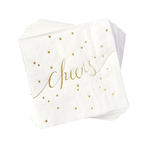 White And Gold Napkins Pack Of 50 Disposable Bar Napkins Wedding Cocktail Napkins Bachelorette Napkins Engagement Napkins Beverage Napkins Cocktail Napkins 3 Ply – By Simple-Glee
