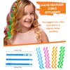 YEVYO 30 Pcs Heatless Hair Curlers Wave Curls Styling Kit with 2 Pcs Styling Hooks, No Heat Hair Curlers Heatless Wave Curlers for Women Girls Long Medium Short Hair (6 Colors, 25 cm/9.84 inch)