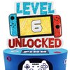 Level 6th Unlocked Cake Topper - Electronic Games Theme Boys Birthday Party Decorations Supplies - 6th Happy Birthday