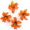 Tropical Orange Lily 4 pc. lot 2 Inch Silk Flower Hair Clip